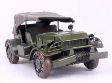1pcs 10inch hand made metal Army Cross Country truck jeep model for desk deck