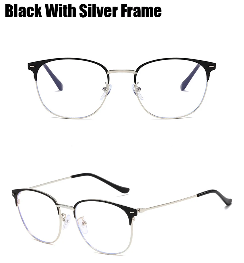 SOOLALA металлические кошачий глаз очки против голубого излучения, игровые компьютерные очки, синий светильник, блокирующая Антибликовая оптическая оправа по рецепту