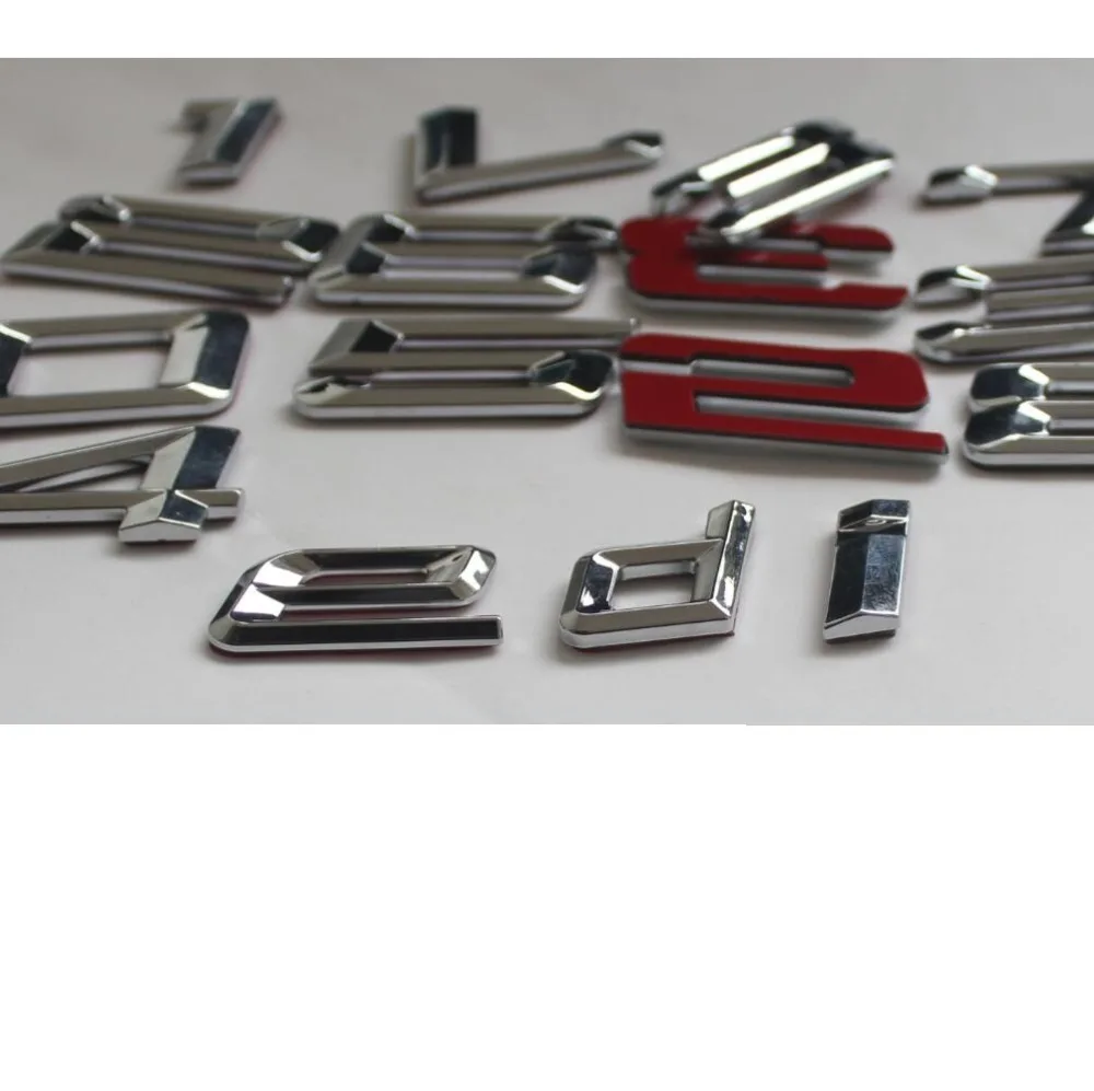 Tronco do Carro Adesivo para Bmw Cromo Brilhante Prata Número Letras Palavra Emblema Carta Decalque Série 5 525i Abs 8 High Quality Automóveis e motos