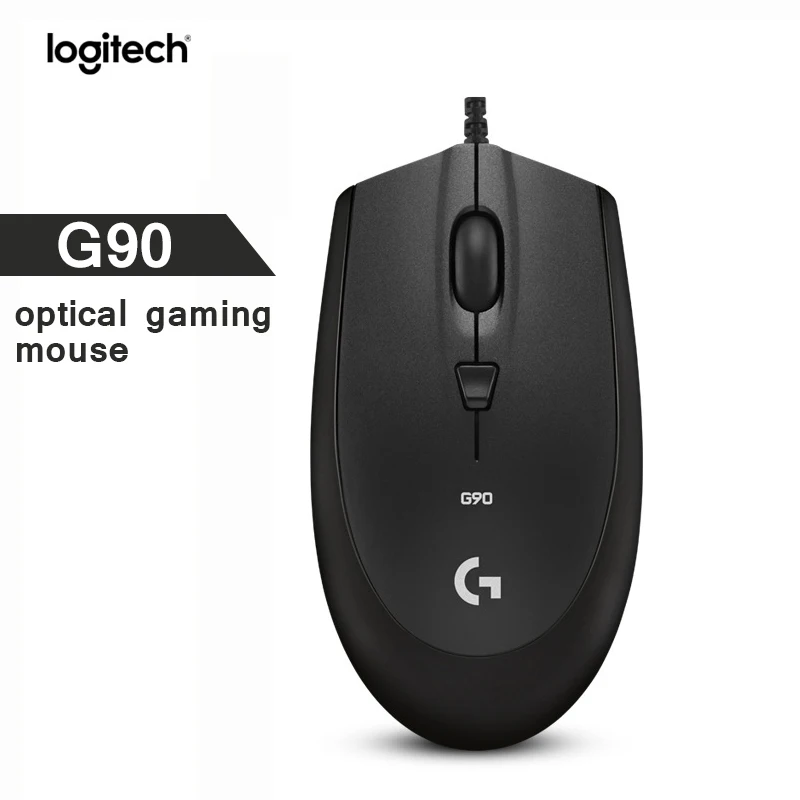 Проводная игровая мышь logitech G90 250-2500 dpi для ноутбука ПК геймера Delta Zero компьютерная