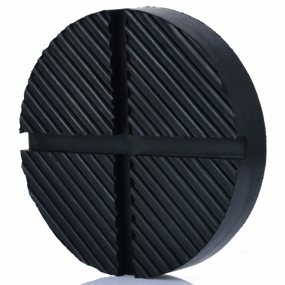 

1pcs Universal Rubber Cross Slotted Frame Rail Floor Jack Disk Pad Adapter Pinch Weld Side Tool Jacking Lifting Disk