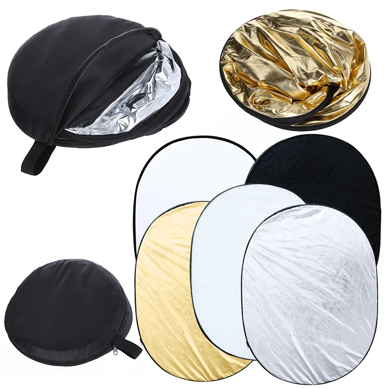 Andoer 35"* 47" / 90* 120cm Oval 5 in 1 Multi Portable Collapsible Studio Photo Photography Light Reflector