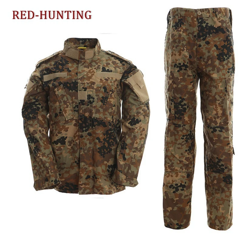  FG & AU Outdoor Camouflage Army Uniform Tactical Military Uniform Combat Hunting Suit BDU Training 