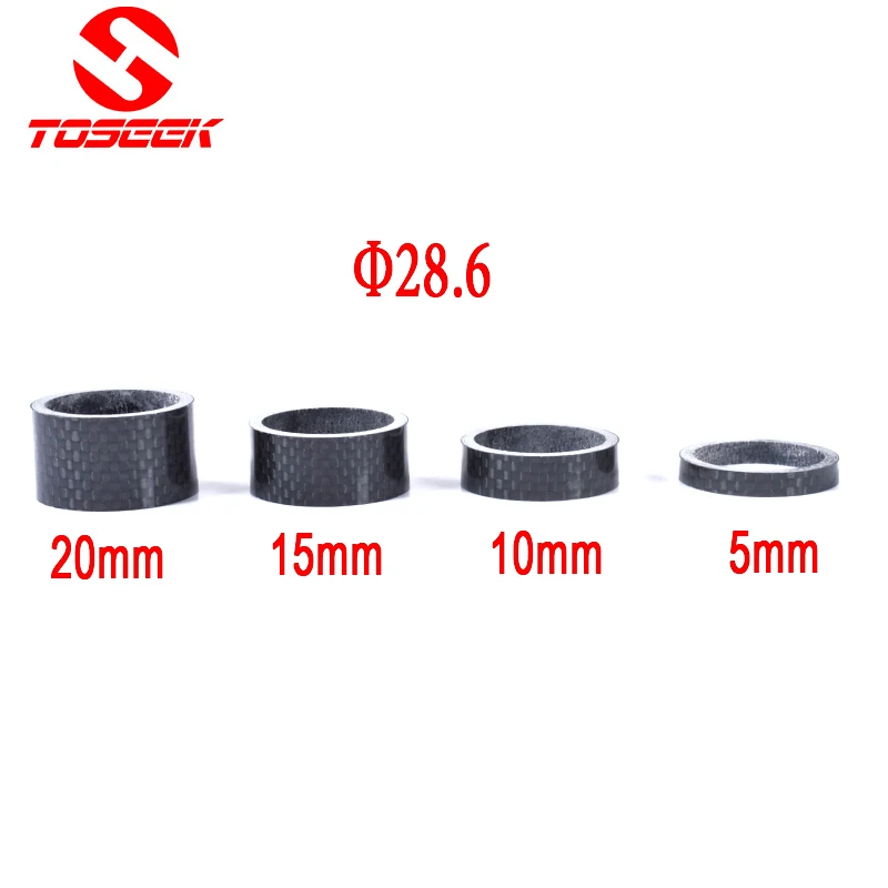 

3K Full Carbon Fiber Bicycle Fork Washer Spacer MTB Road Moutain Bike Fork Headset Washer Spacer 1 1/8" 5/10/15/20mm