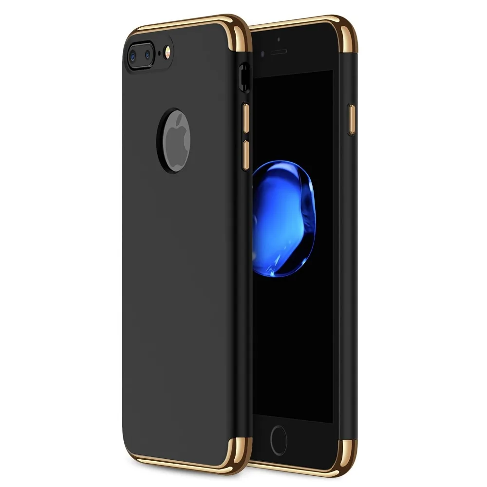

HONGRUNA 3-in-1 Stylish Thin Hard Slim Fit Back Cover Case with 3 Detachable Parts for iPhone7 6 6S 5 5S SE plus 8 8plus