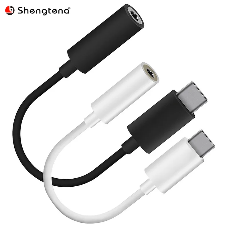 Shengtena type-c to 3.5mm jack earphone cable usb c 3.5 headphone audio adapter for huawei mate 10 pro P20 xiaomi mi 6/mi | Электроника