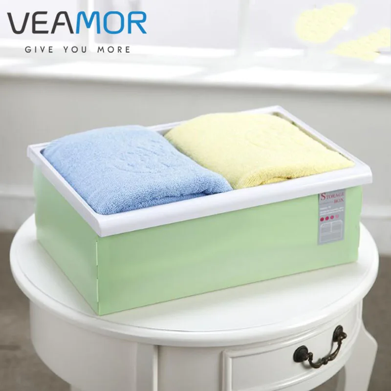 

VEAMOR Frame Foldable Storage Box Diy Desktop Cosmetic Debris Home Clothing Organizer Storage Boxes WB1246
