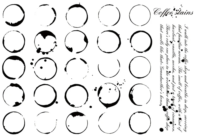 Кофе пятна чистый штамп для скрапбукинга прозрачный силиконовый резиновый DIY Фотоальбом Декор