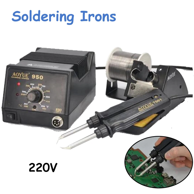 

220V/110V Hot Tweezer Repair Rework Station SMD Hot Air Electric Soldering Irons Machine 950