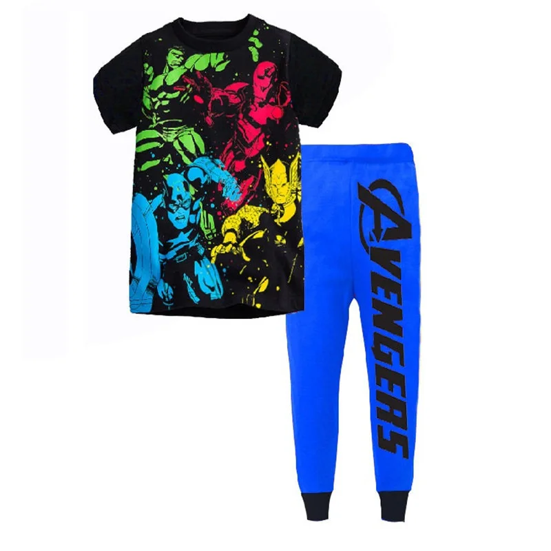 Superheroes Marvel Avengers Endgame Baby Boys Tee & Pants Pajamas Set Long Sleeve Sleepwear Girls Pants Toddler Clothing Set