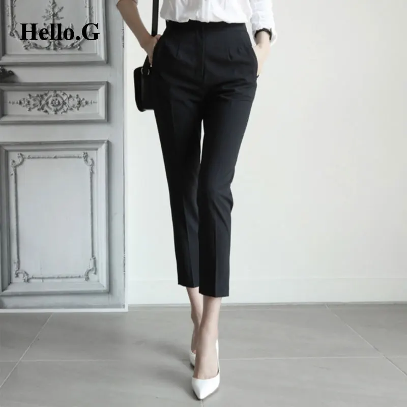 Size Formal Pencil Pants Women Slim Pockets Zipper Black Office Size Formal Pencil Pants Women Slim Pockets Zipper Black Office Wear High Waist Summer Pant Female Trouser For 2016 In Capris From S