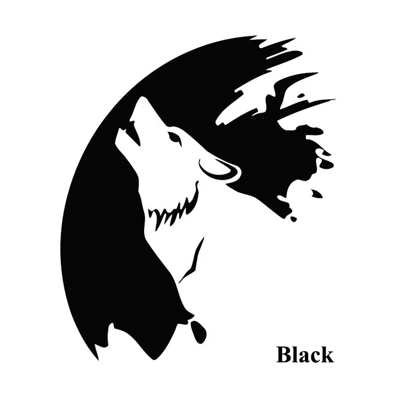 1pc SEEYULE 22x25.7cm Howling Wolf  Car Sticker Car Accessories Door Trunk Window Vinyl Decal Styling Sticker for VW Golf Passat