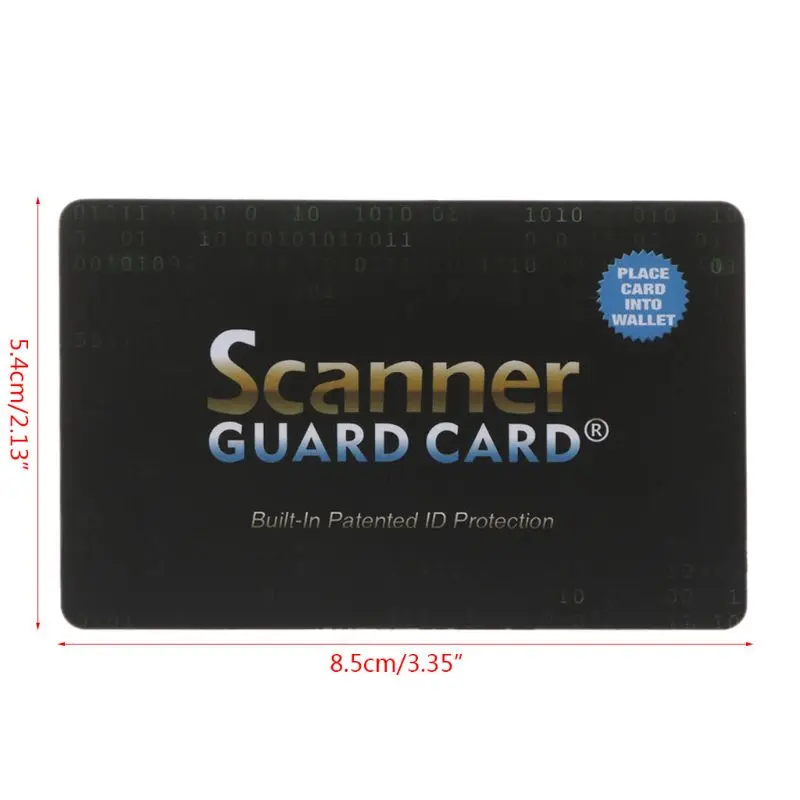 Credit Card Protector 8.5x5.4cm RFID Blocking NFC Signals Shield For Passport Case Purse Portable