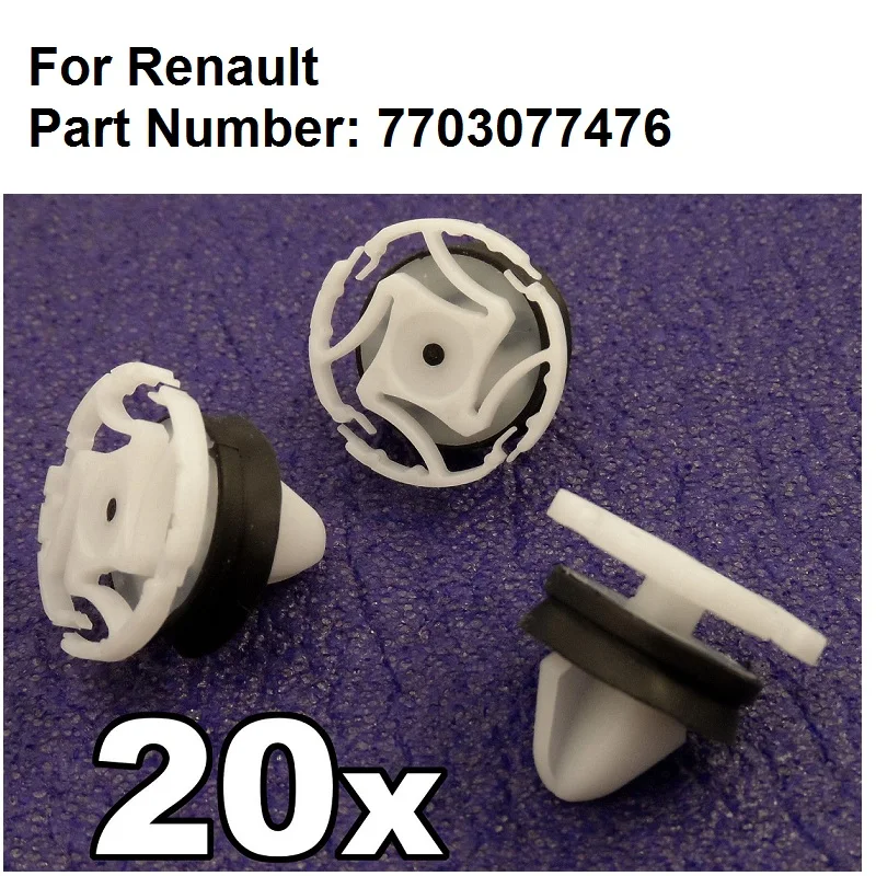 

20x For Renault Interior Trim Panel and Door Card Clips- For Megane III & Laguna III, oe#7703077476