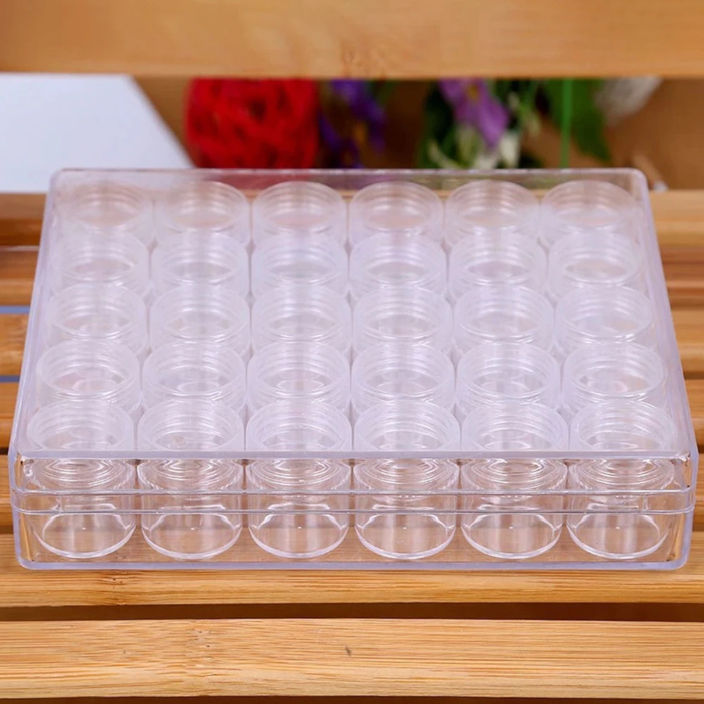 

Accessories Home Supplies 30 Grids Rhinestones Compartment Divider Plastic Organizer Makeup Small Beads Jewelry Box Storage Case