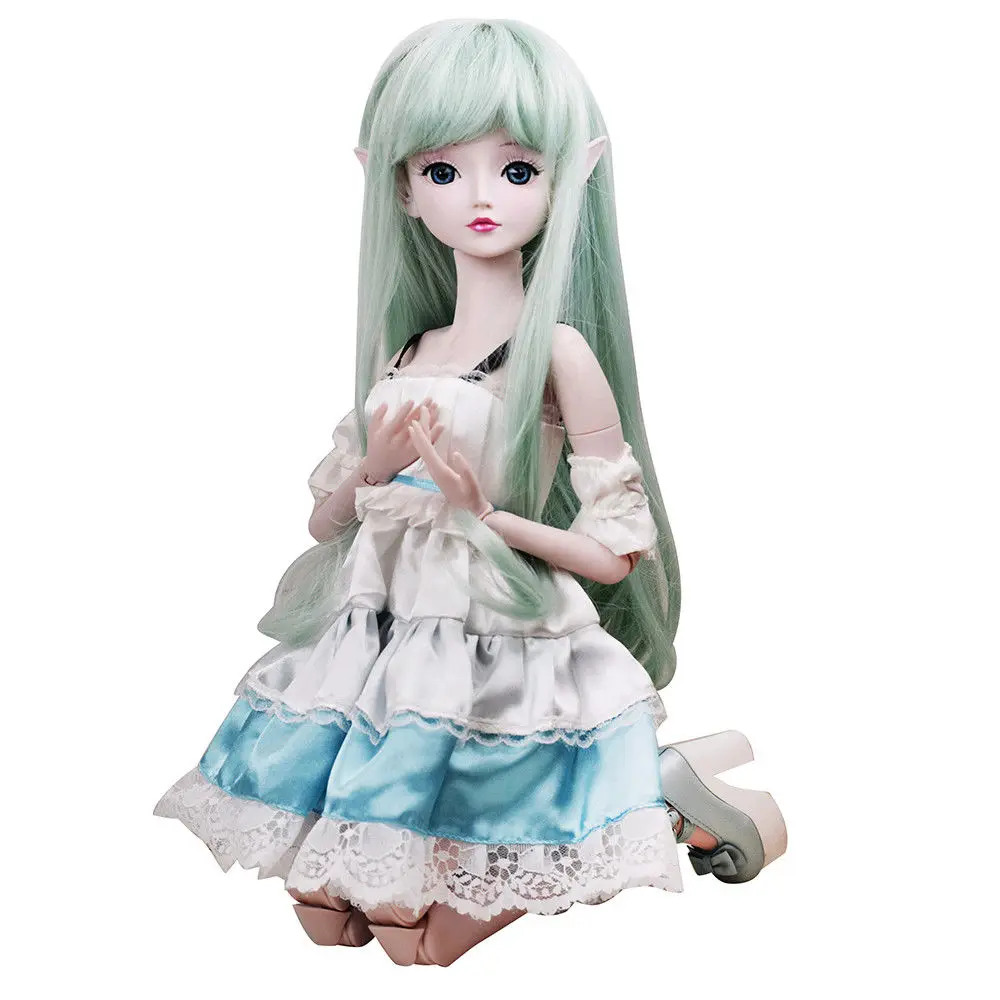 2" Зеленые Эльфы демон 1/3 BJD Кукла SD кукла 56 см шарнирная кукла Фея+ макияж ручной работы+ полный набор парик одежда подарок на день Святого Валентина