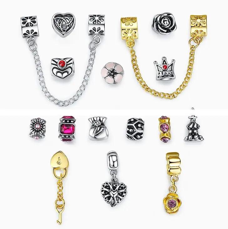 18 style Fit Charms Original Bracelet diy craft beads for jewelry making Silver plated Accessories Women | Украшения и аксессуары