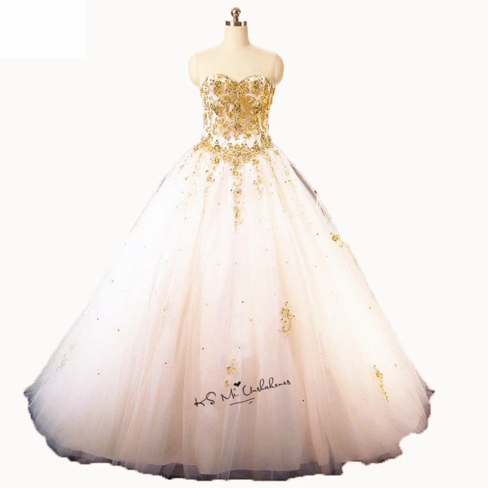 white and gold gown dress