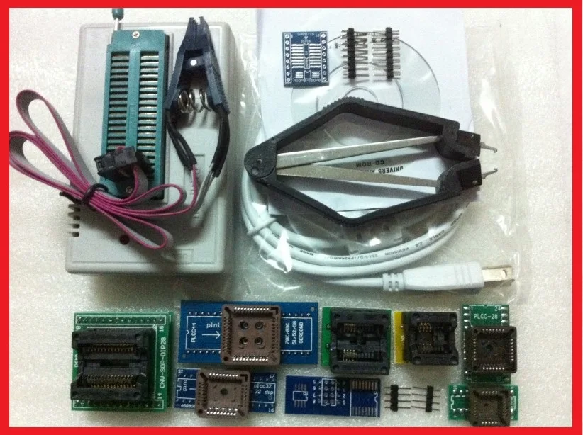 Free Shipping XGECU V8.05 MiniPro TL866CS TL866A TL866II Plus USB Universal Bios Programmer+10items+SOIC8 clip