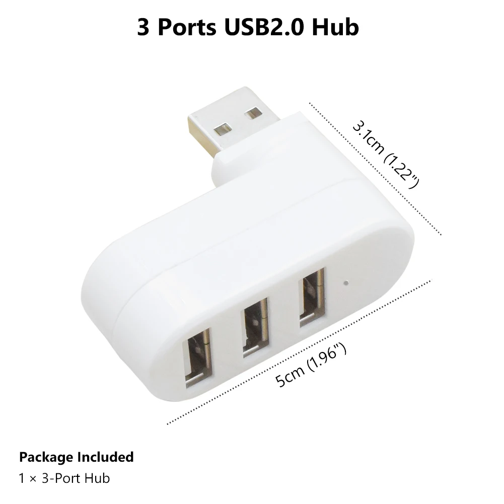 Высокоскоростной мини концентратор Usb 2 0 со штекером и 3 портами вращающийся