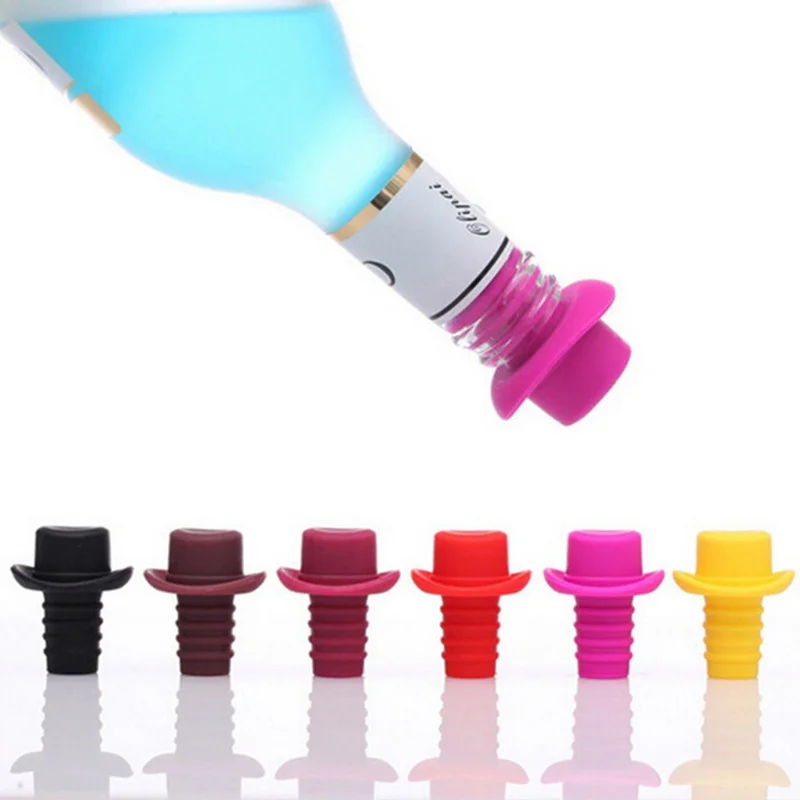 1 pc Silicone Wine Bottle Stopper Spout Liquor Flow Stopper Keep Vacuum