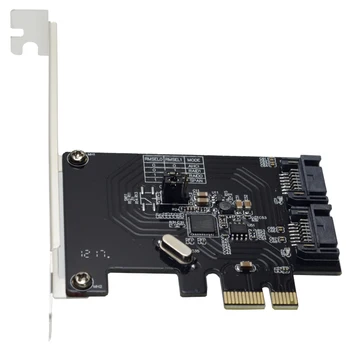 

2 Port SATA 6Gbps PCI-Express RAID Card RAID0 RAID1 PCIe to SATA 3.0 SSD Riser Low Profile Bracket ASM1061