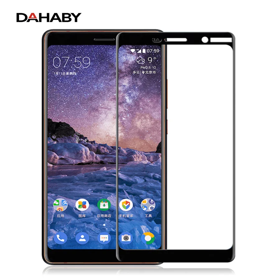 DAHABY Clear Tempered Glass 2.5D Full Cover Screen Protector Ultra Thin