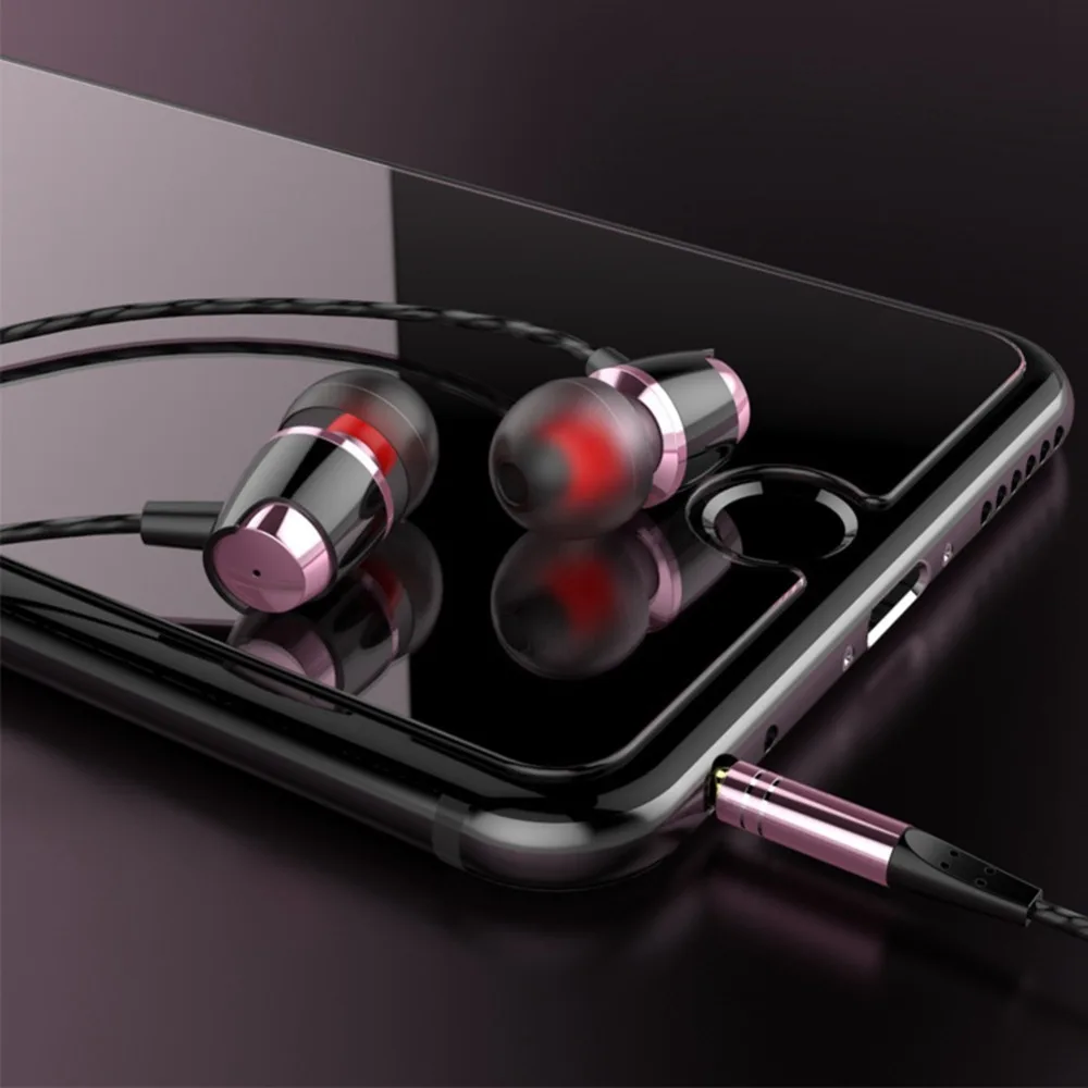Hangrui New 3.5mm Metal In-ear Earphone For Phone Bass Sport Earphones With Microphone Headset Stereo For iphone Samsung Xiaomi (8)