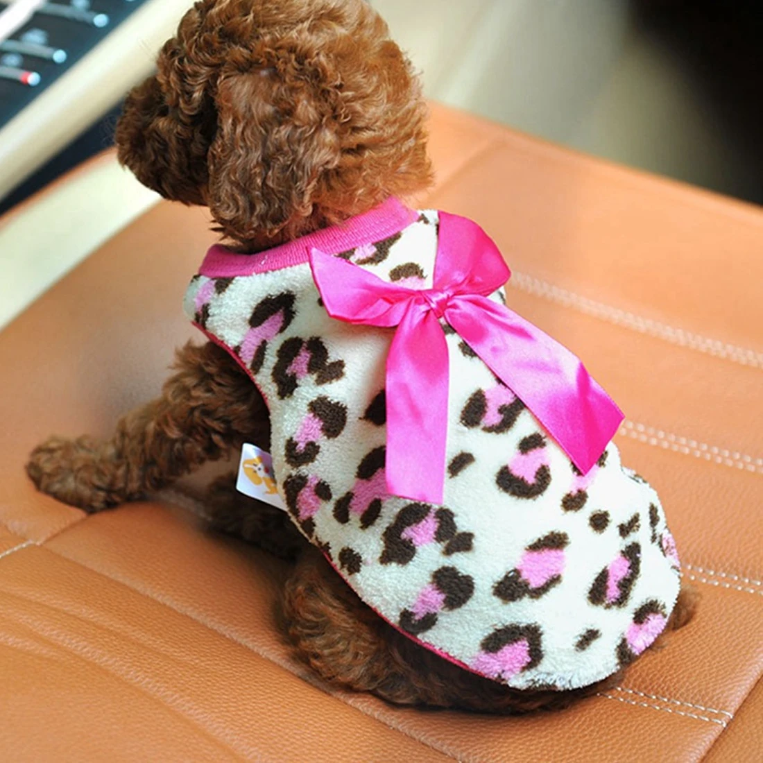 Cute Pet Dog Clothes Winter Cotton Puppy Shirts T shirt Cat Bowknot