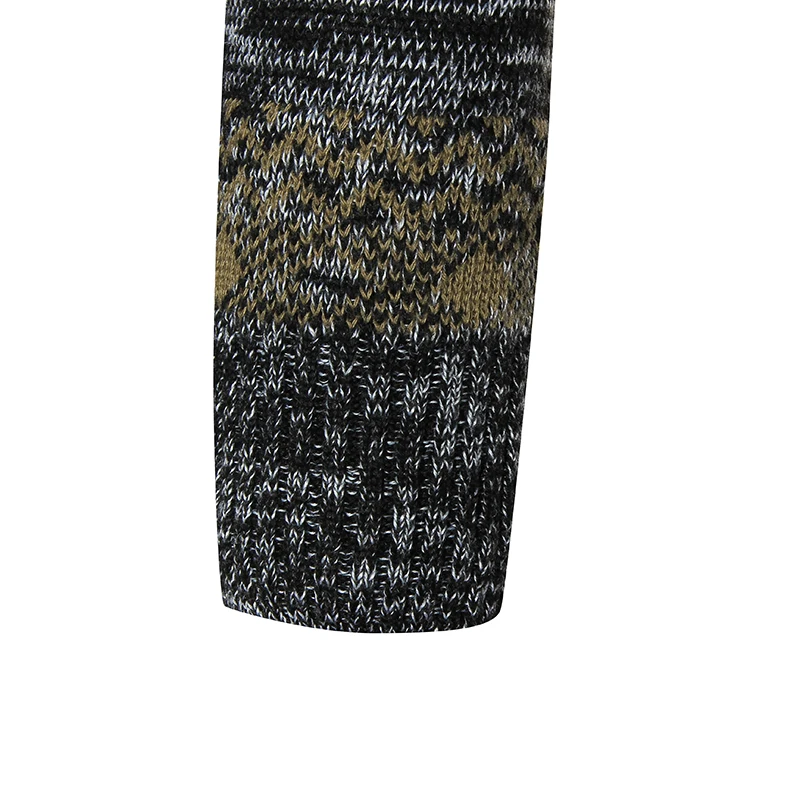 T-Bird Осенняя брендовая одежда мужской свитер в полоску с высоким воротником и круглым вырезом, приталенные повседневные пуловеры мужские свитера, сохраняющие тепло, вязаные