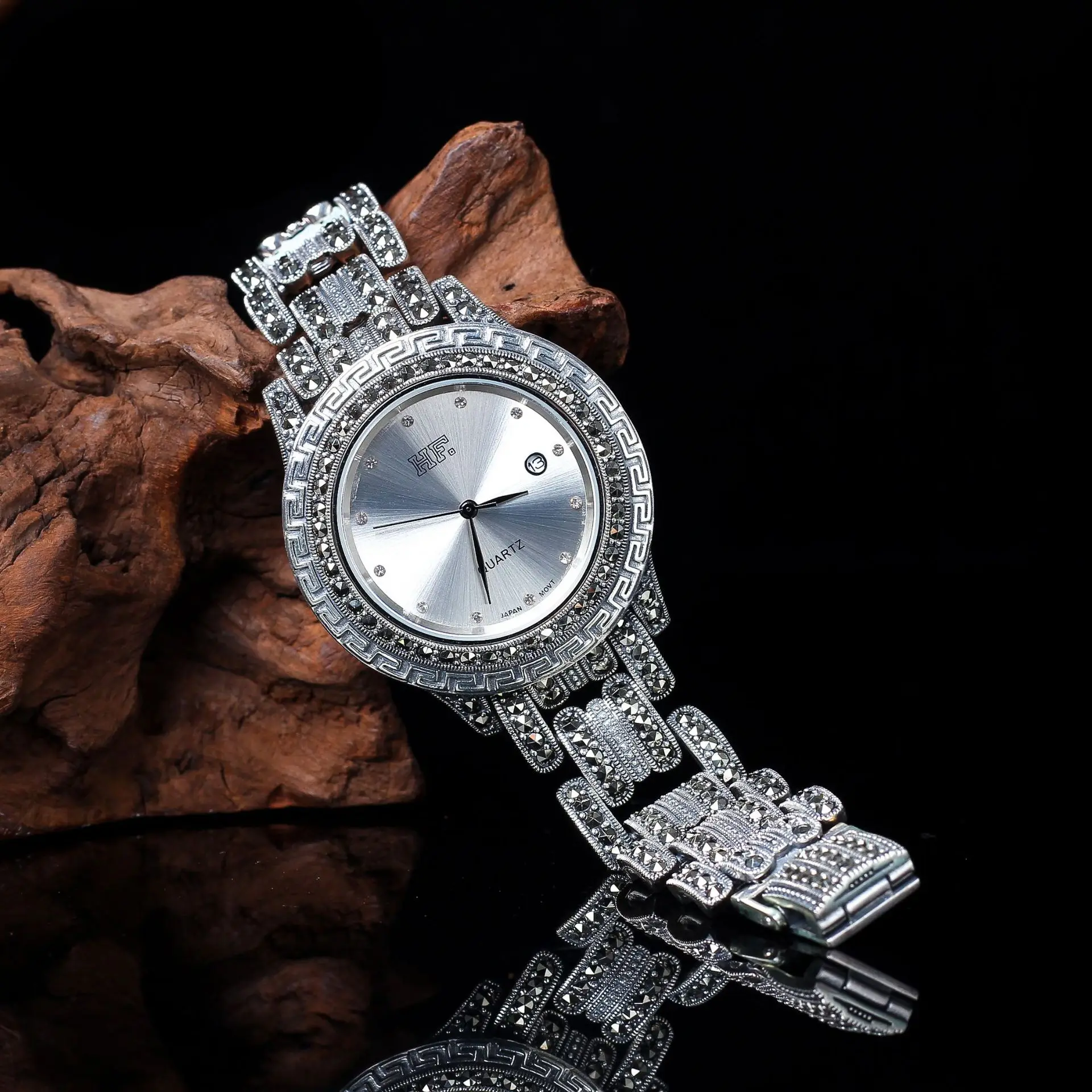 Серебро S925 стерлингового серебра ювелирные изделия Таиланд ручной работы ретро тайское серебро мужские и женские часы браслет
