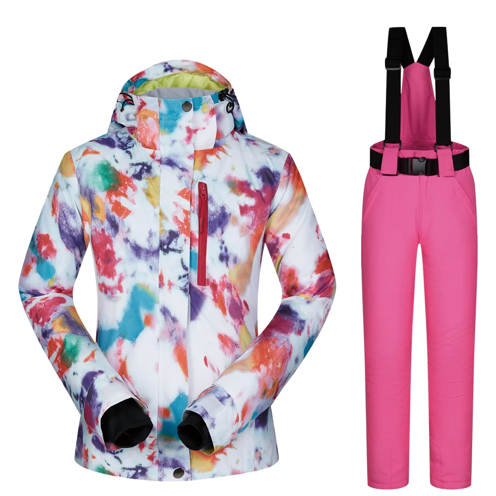 

Ski Suit Women Brands Outdoor Thermal Waterproof Windproof Breathable Snow Jackets and pants Set Winter Skiing Snowboard Suits