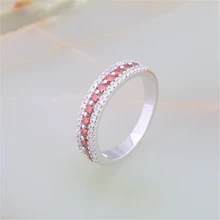 ZHE FAN Mini Stone Rings Red Olive AAA Cubic Zirconia Cute Copper Jewelry Ring Charm Women