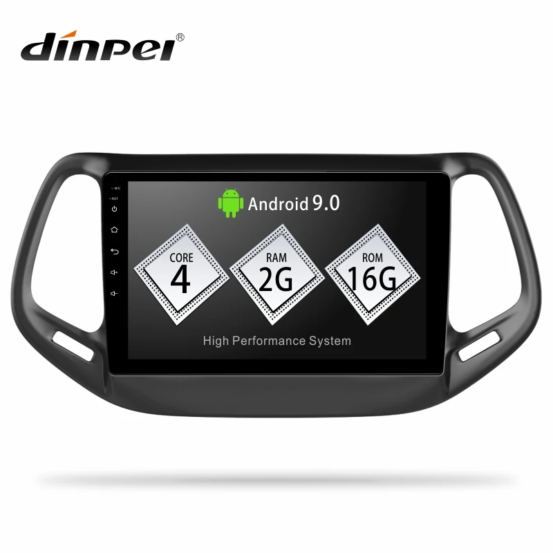 Dinpei Android 9 0 автомобильный Радио мультимедийный плеер для Jeep Compass 2017 2018 2019 gps