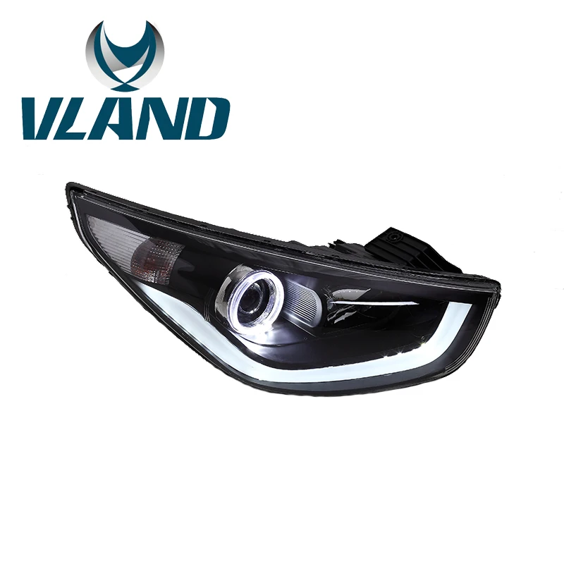 VLAND фабрика для автомобиля фара hyundai IX35 светодиодный фар 2010 2012 2013 Tucson Angel eyes DRL H7