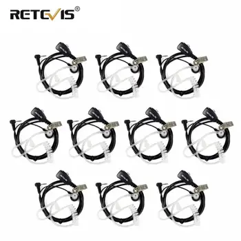 

10pcs PTT MIC Earpiece Covert Air Acoustic Tube Headphone For Motorola Walkie Talkie T270 SX500 T5100 FV200 XTL446 Retevis RT45