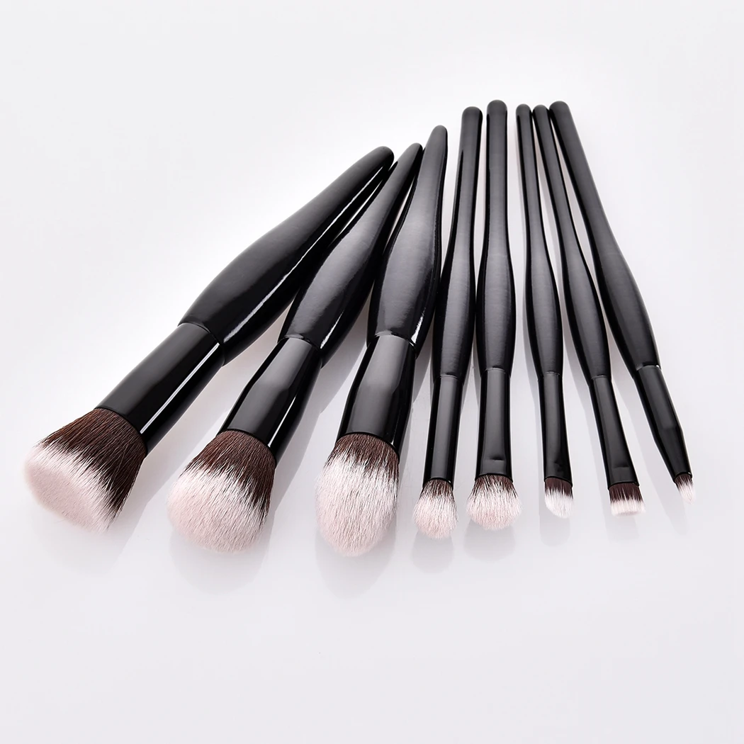 8 шт. деревянные пробки мода набор кистей для макияжа пудра Eye shadow Blush Косметика