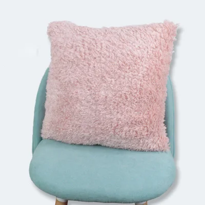 Твердый современный чехол для подушки пушистый розовый чехол для подушки для автомобиля диван сиденье декоративная подушка для дома cojines capa de almofada - Цвет: Pink