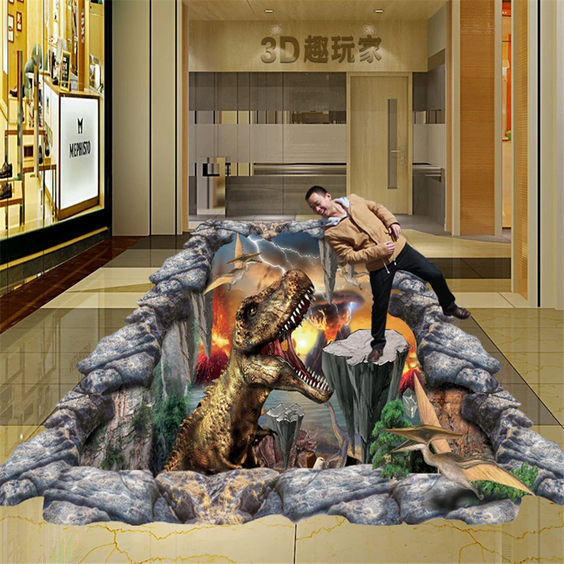 

beibehang papel de parede 3D stereoscopic illusion paintings wall painted murals graffiti art 3D Diamond waterfall mural