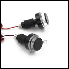 CNC Мотоцикл Янтарный светодиодный индикатор ручки бар Торцевая заглушка для рукоятки указатель поворота для Honda Yamaha Kawasaki Suzuki Chopper Bobber