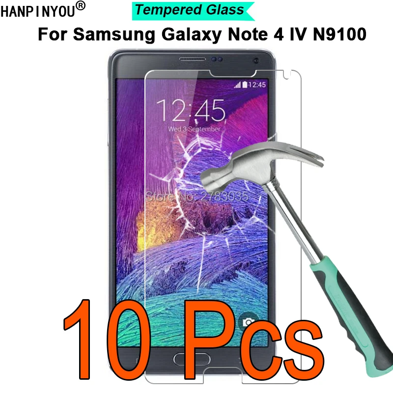 10 шт./лот для Samsung Galaxy Note 4 IV N9100 9H твердость 2.5D ультра-тонкая закаленная Защитная