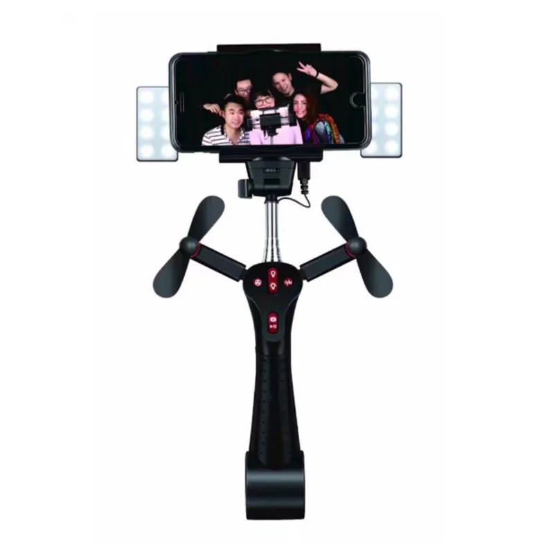 

Smart Bluetooth Selfie Stick with Fan LED Fill Light Music Player Mobile Phone Stand PTZ