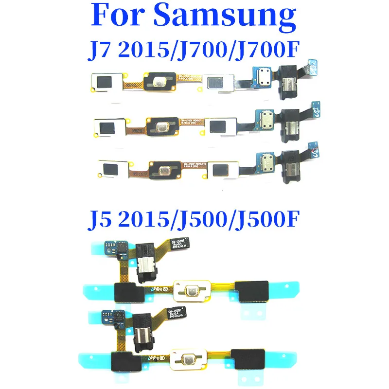 

For Samsung Galaxy J5 J500 J500F J7 J700 J700F Home Button Flex Cable Sensor Cable Headphone Plug Flex cable 2015