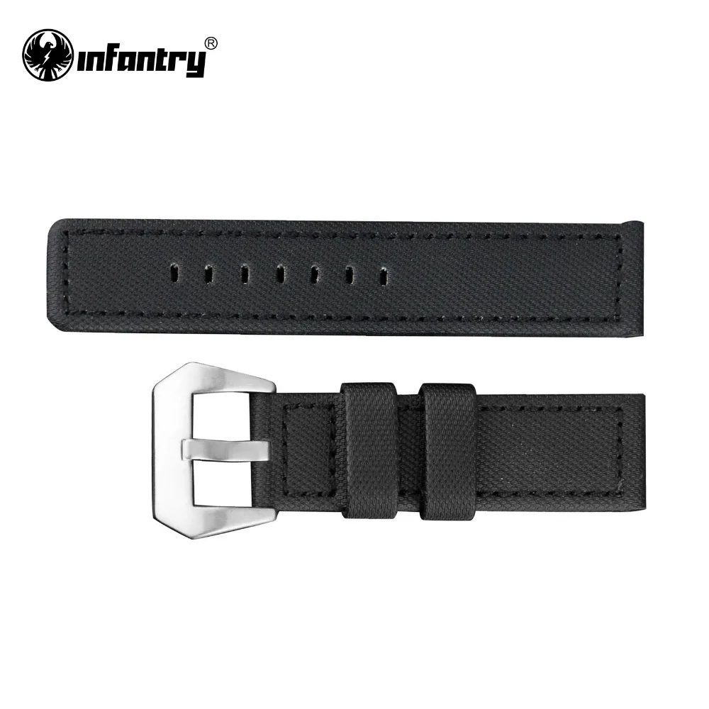 

Infantry 22MM Watch Strap Duty Nylon Durable Black Bracelets Outdoor Wrist Watch Straps Bands