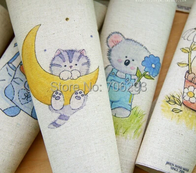 

13design 5pcs/set Hand dyed Cotton Linen printed Quilt Fabric For DIY Sewing Patchwork HomeTextile Decor 20cmX20cm CUTE BEER
