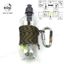 EDC 10 in1 Self Help Outdoor Camping Hiking Emergency Survival Gear activated carbon filter kettle Kit Se tactical survival kit