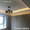 Delighththt-plafonnier suspendu avec tuyaux métalliques, design moderne, disponible en noir et en or, éclairage d'intérieur, idéal pour un salon ou une salle à manger, modèle LED ► Photo 2/6