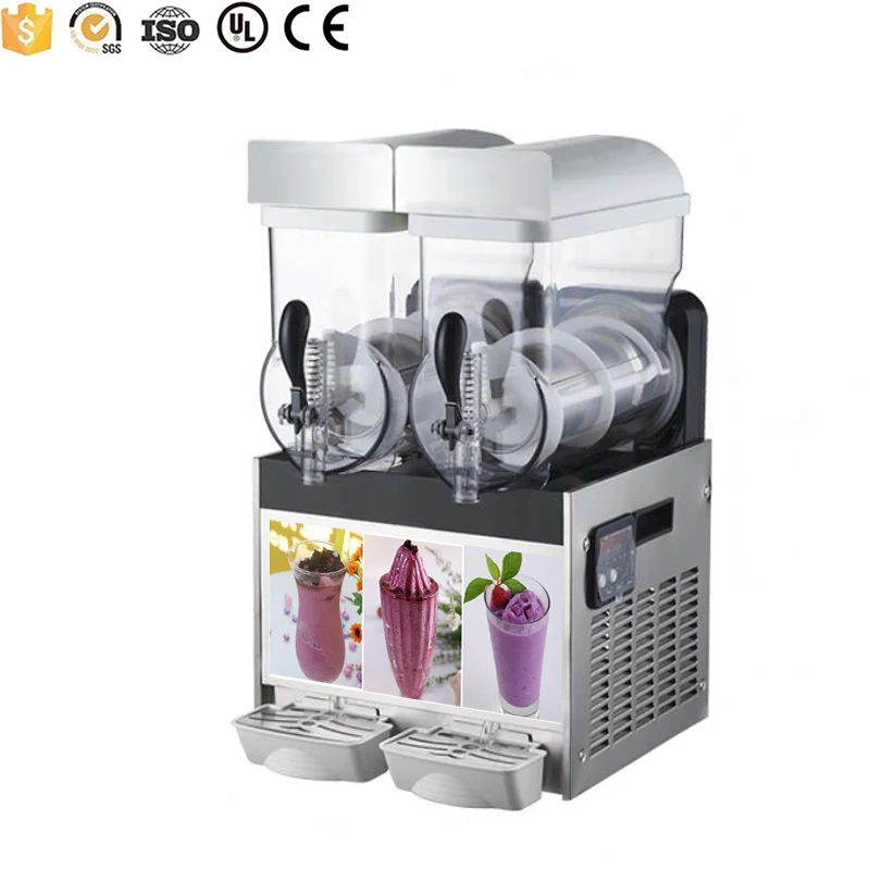 

Frozen margarita slush machine ice slush soft ice cream machine with 2 bowls slush making machine gear motor slush machine