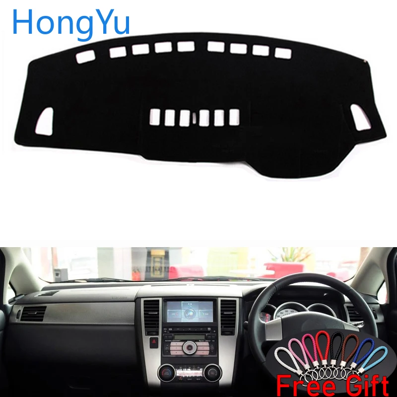 

Car Dashboard Cover Dash Mat Board Pad Carpet Dashmat Interior Mats for Nissan Tiida C11 2005-2010 Right Hand Drive Accessories
