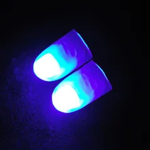 Светодиодный светильник на палец светящийся ослепительный цветной лазер излучающий палец кольцо-факел 1 шт цвет случайный